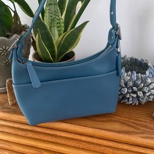 NWT Coach Legacy Small Zip 9136. Crossbody bag in rare blue.